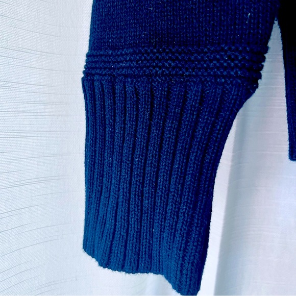 RALPH LAUREN JEANS navy cotton sweater with gold lock size M - Picture 4 of 8